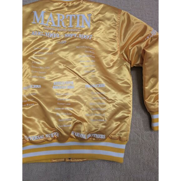 NWT Headgear Classics Martin Varsity Jacket Men's Small Yellow Embroidered - Picture 13 of 16